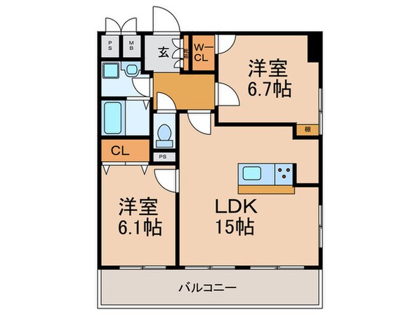 ハイツ天王寺2号館の物件間取画像